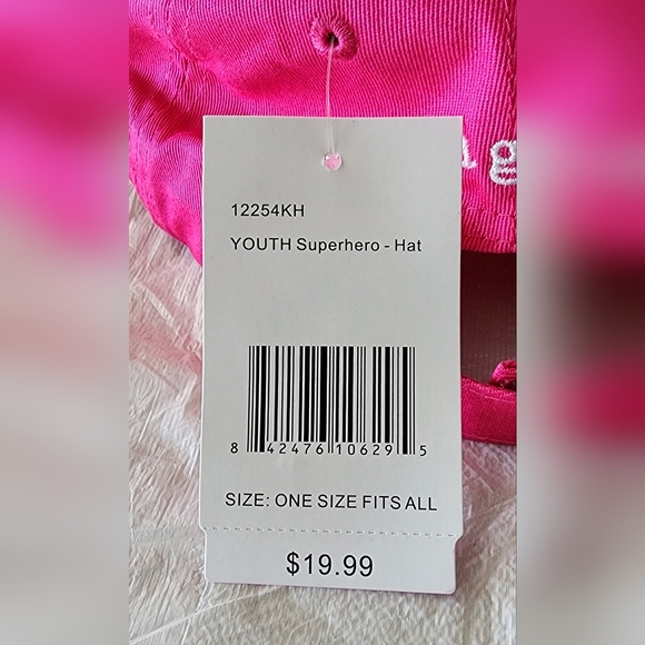 NWT Its A Girl Thing Hat Pink Hat Cap baseball youth superhero BENIFITS CHARITY. - Picture 7 of 7